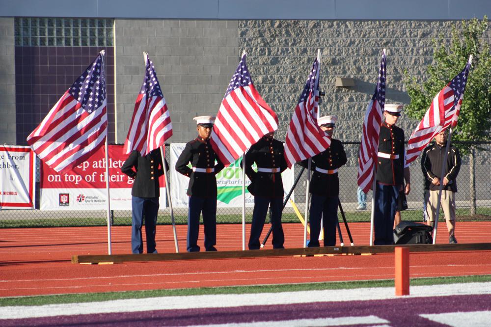 As is customary before the first home game of the season, the deceased BD graduates who served in the military are recognized.
