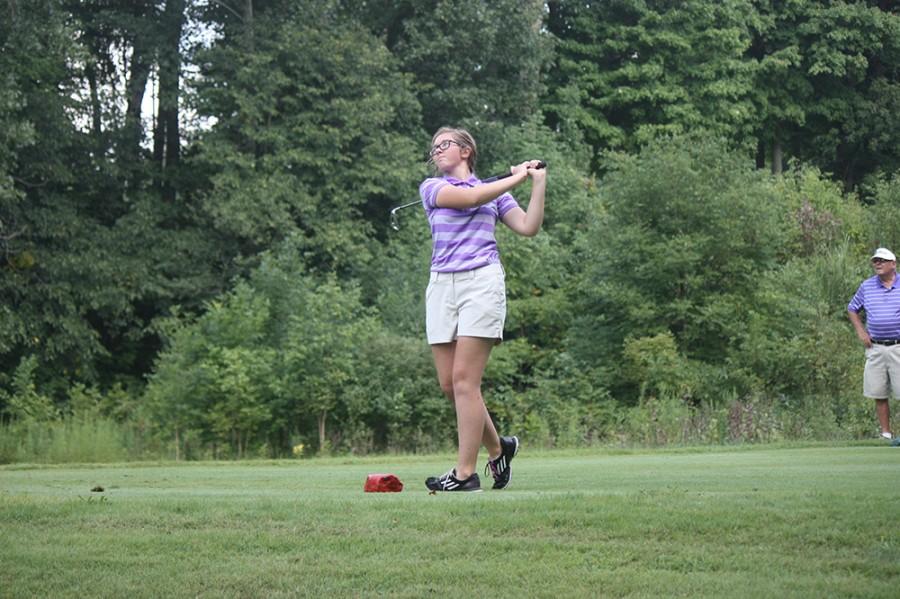 Senior Ellie Neff led the girls golf team in scoring average last season.