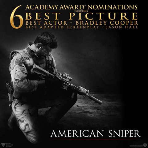 Bradley Cooper portrays Chris Kyle in American Sniper