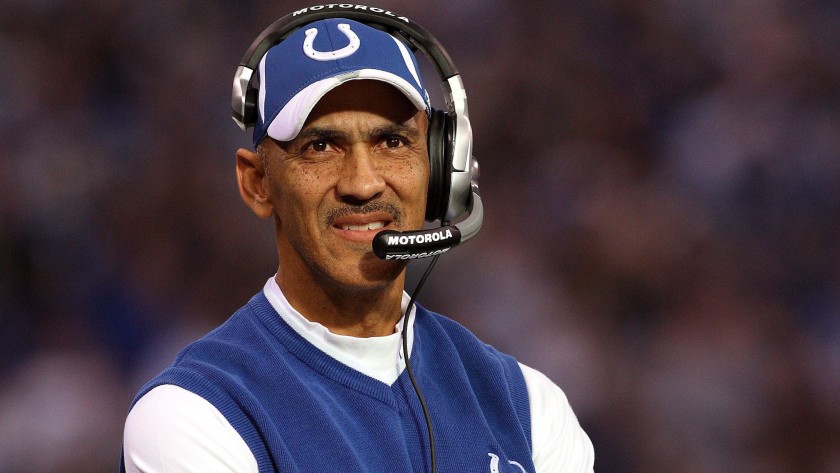 Indianapolis+Colts+coach+Tony+Dungy+was+the+first+black+head+coach+to+win+a+Super+Bowl+when+the+Colts+won+in+2007.