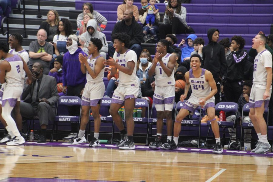 Our boys celebrate during second half action against Lawrence Central. The boys host North Central Friday in the second game of a boys-girls double-header.