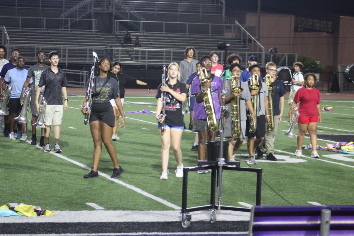 The band goes through its final major practice last week before competition season began. The band finished fourth in the Brownsburg Invitational this past weekend.